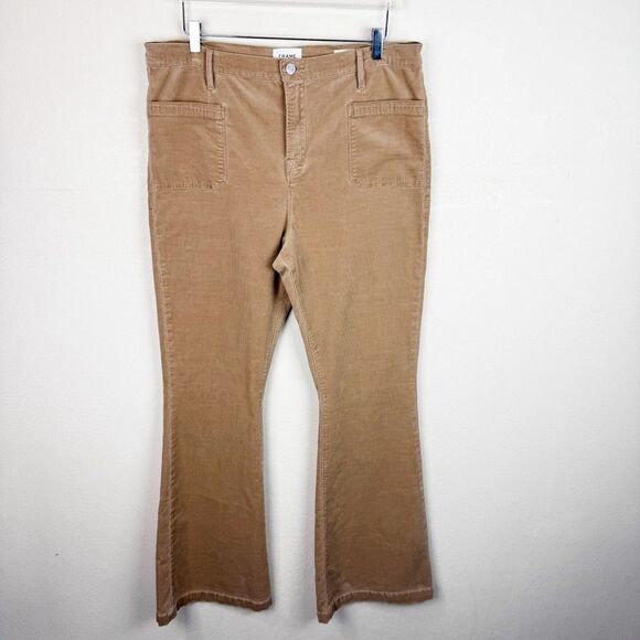 Frame Corduroy Flare Wide Leg Pants Stretch Le Berdot Size 34 - Picture 1 of 6
